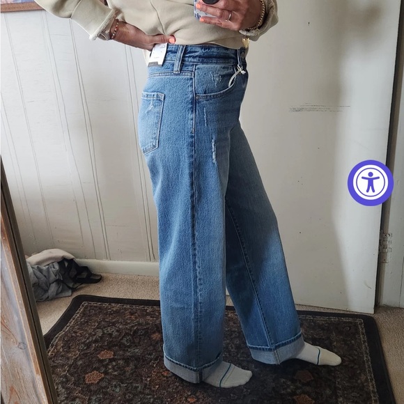 KanCan High Rise Cuffed Wide Leg - Picture 2 of 6